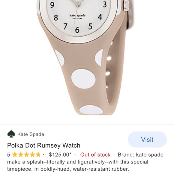 Kate Spade - Grey with White Polka Dot Watch